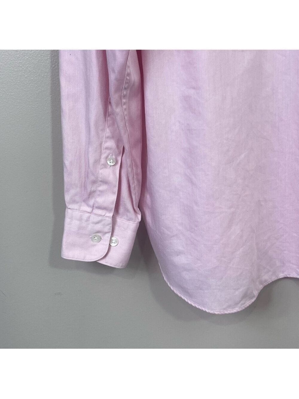 Perry Ellis Portfolio Dress Shirt Mens 16 1/2 34-35 Button Long Sleeve Pink - Picture 10 of 16
